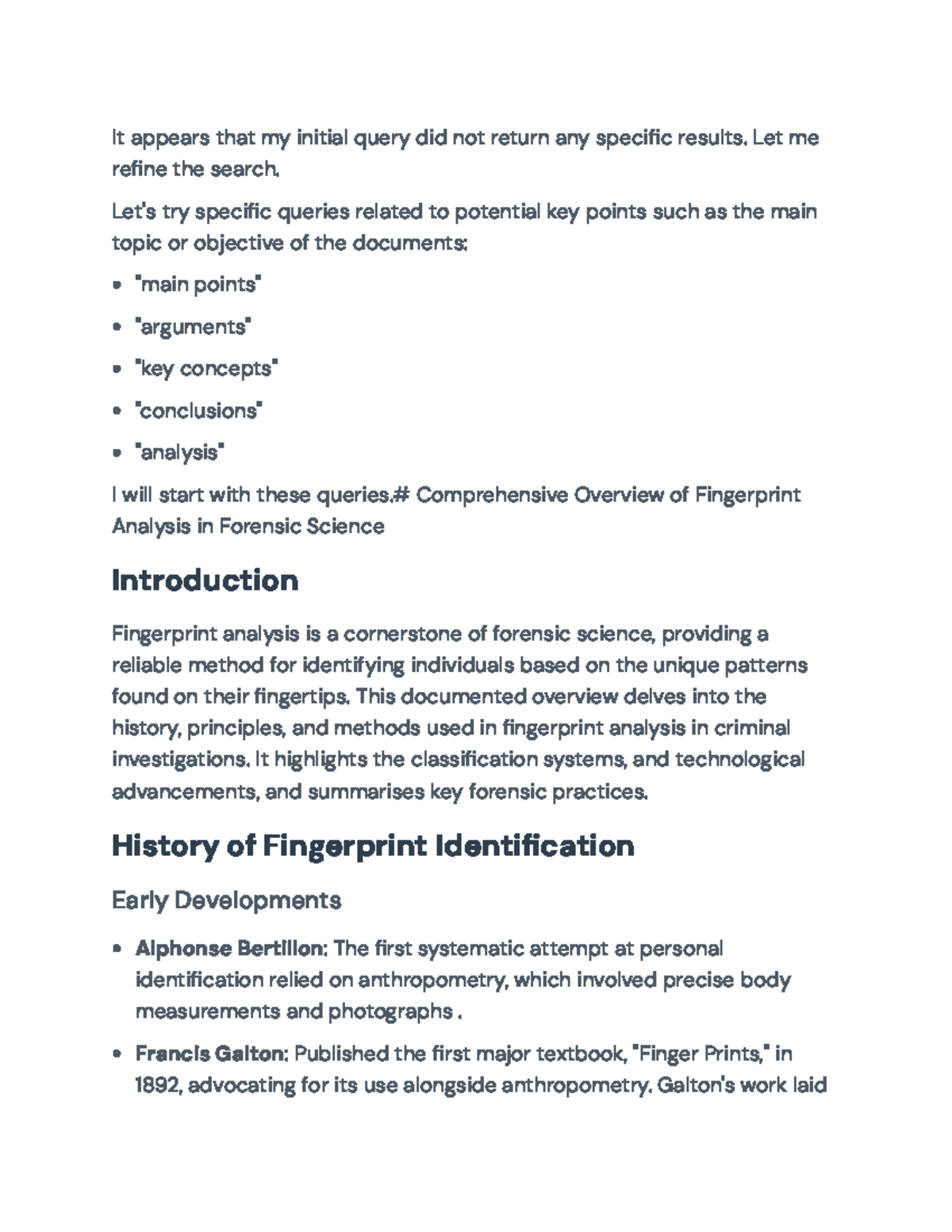 Comprehensive Overview of Fingerprint Analysis in Forensic Science - It ...