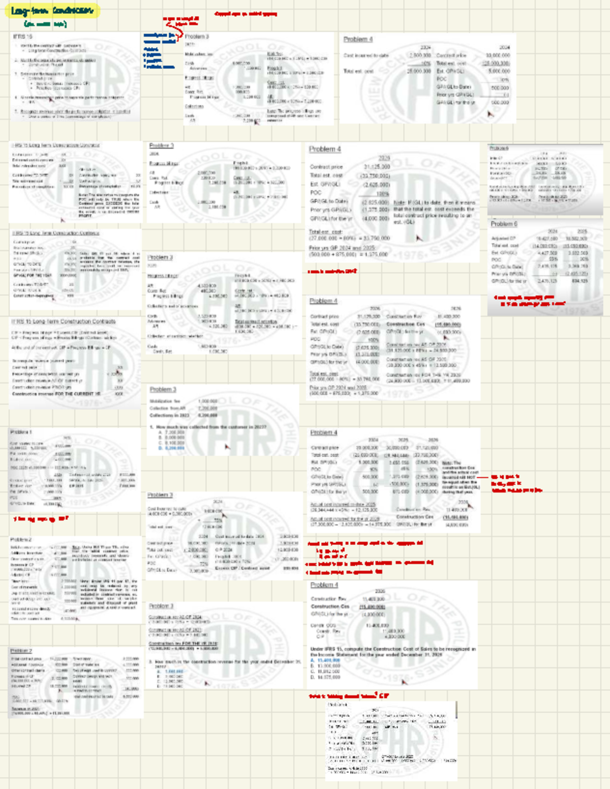9506 - Advanced Financial Accounting: Long Term Construction Contracts Analysis - Document Preview