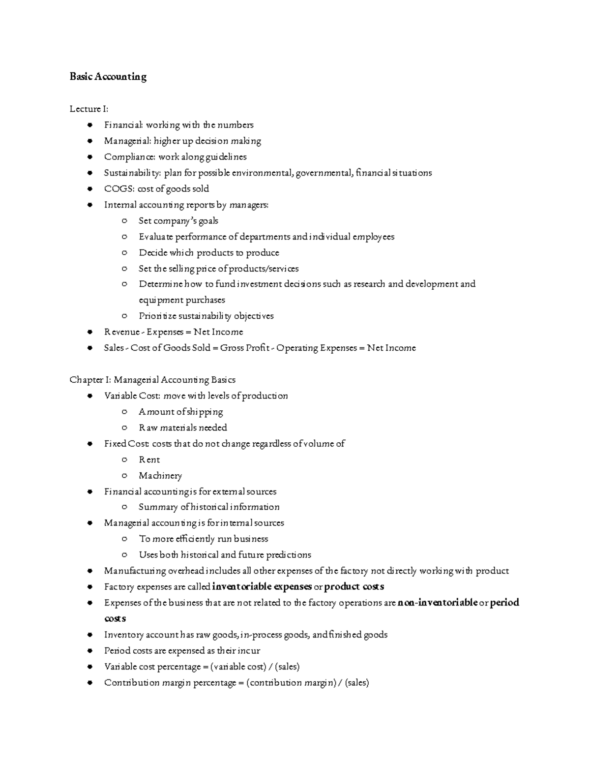 Basic Accounting Notes - Google Docs - Basic Accounting Lecture I ...