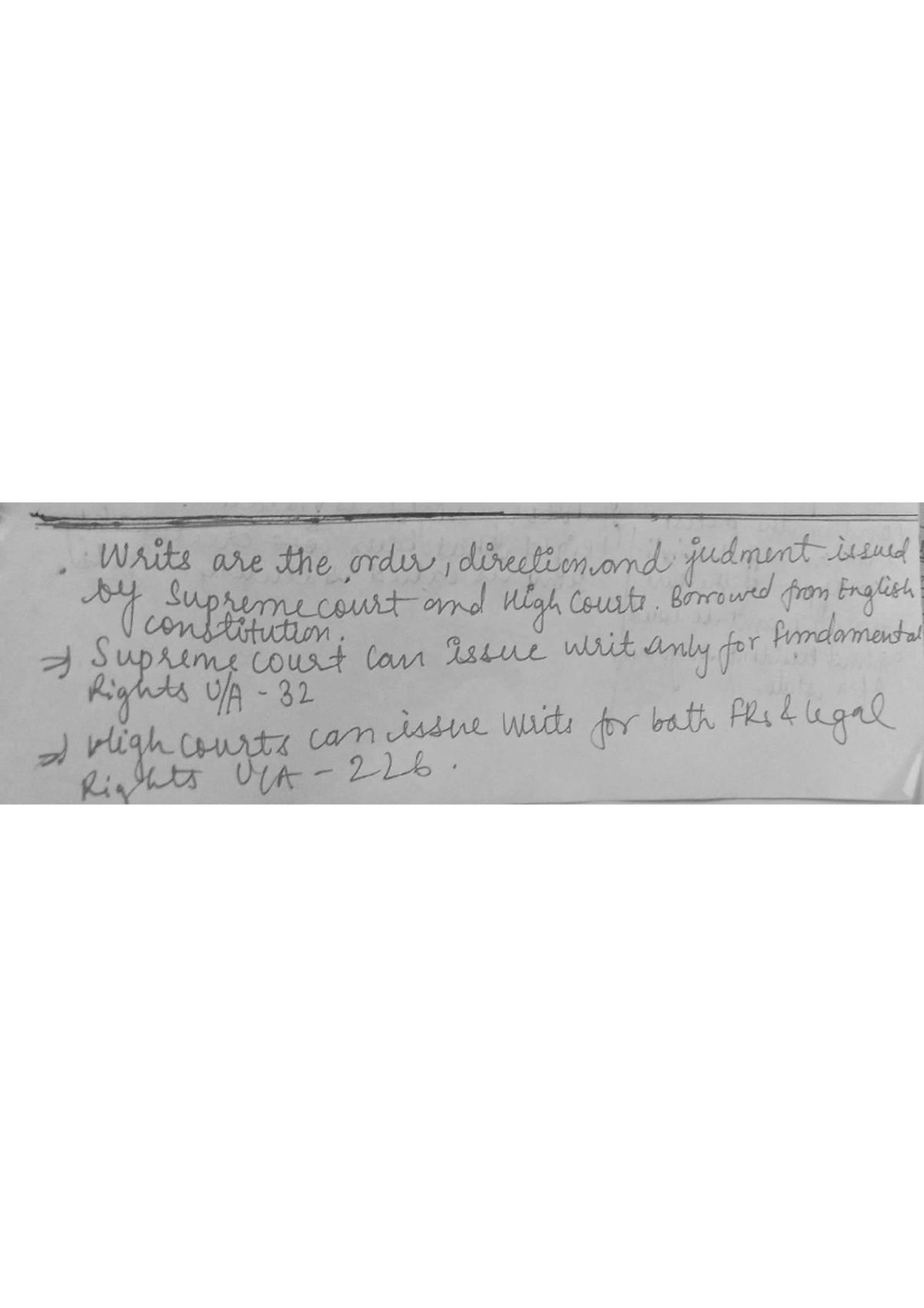 Writs and Their Significance: A Study of Supreme Court Orders and High ...