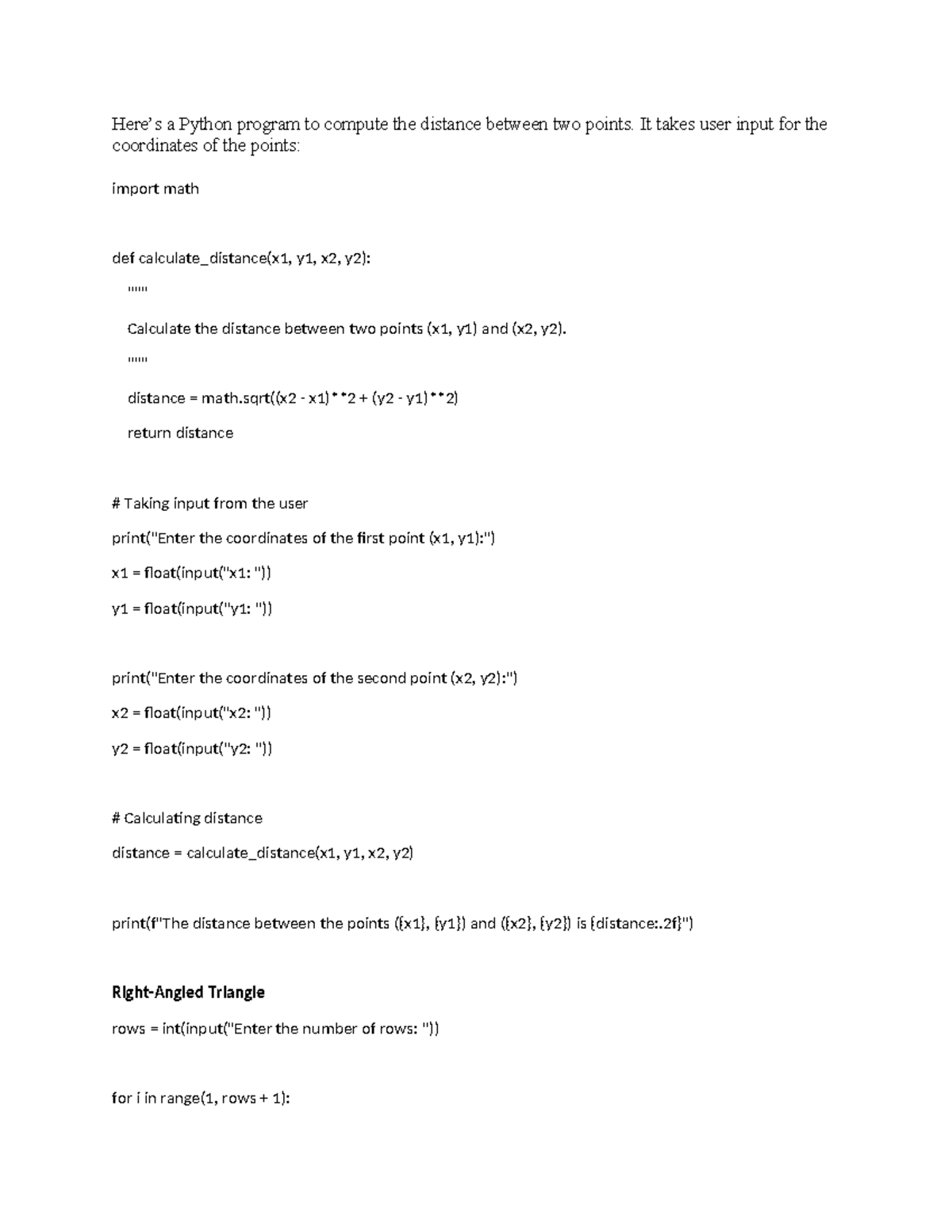 Python progrmas - experiments - Here’s a Python program to compute the ...