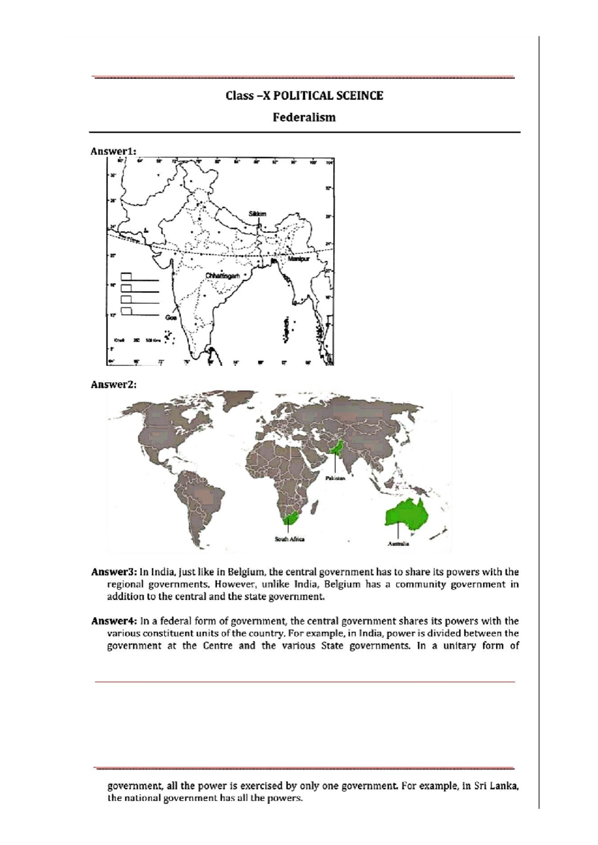 Political Science POL 104: Federalism Notes - Chapter 2 - Studocu