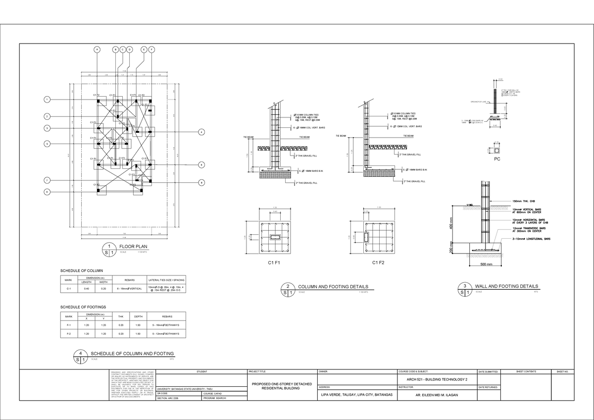 ARCH 521 Building Technology 2: Structural Details & Plans - Studocu