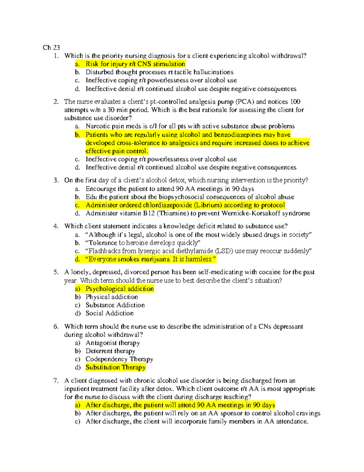 Exam 2 Review - Key Questions and Concepts for Nursing Students - Studocu