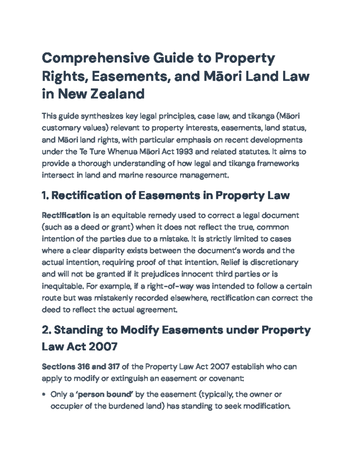 Comprehensive Guide to Property Rights & Māori Land Law (LAW 101) - Studocu