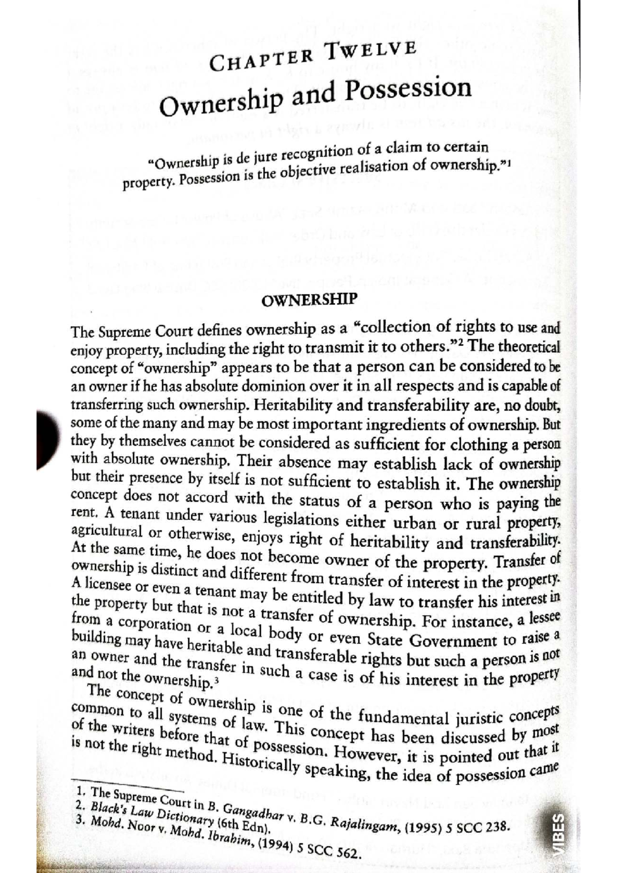 Ownership and Possession: Key Concepts and Legal Definitions (LAW 101 ...