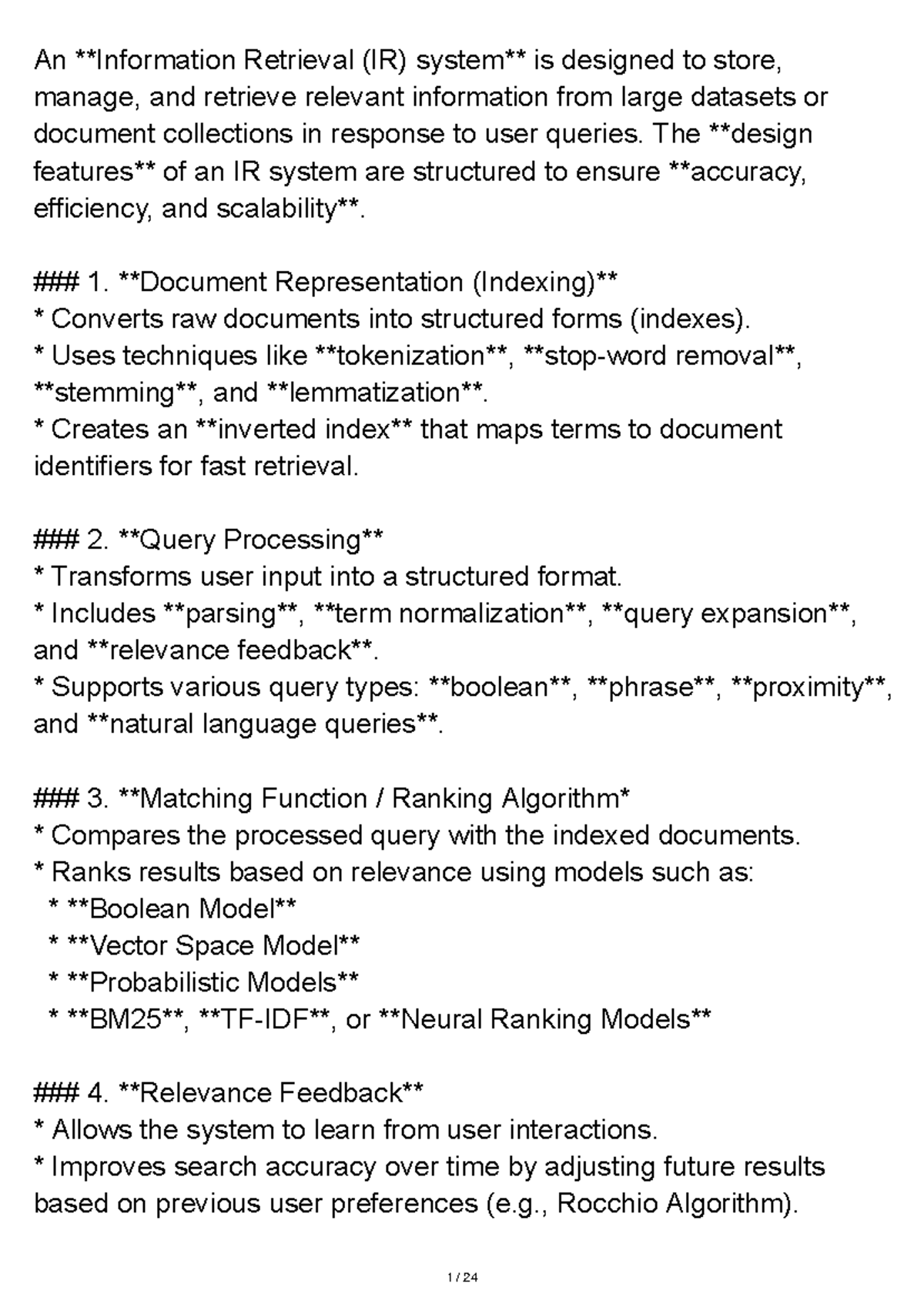 NLP 101: Comprehensive Final Exam Notes on Information Retrieval - Studocu