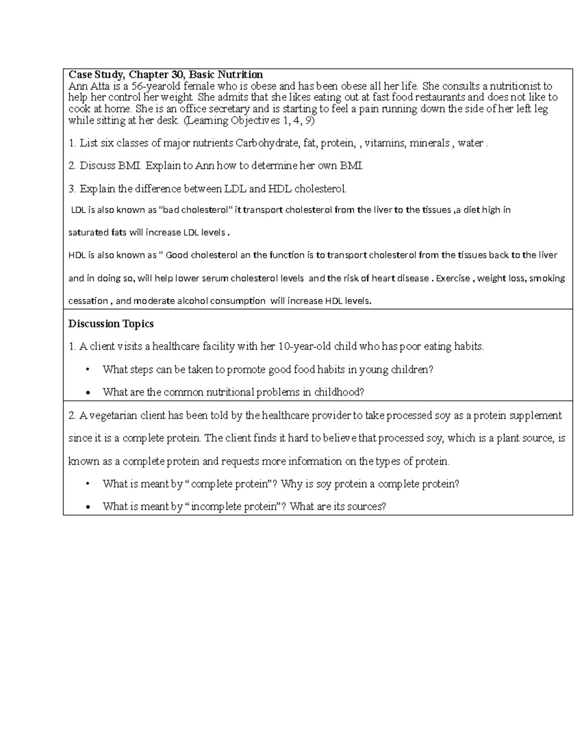 Chap 30 - Discussion Topics & Case Study - Case Study, Chapter 30 ...
