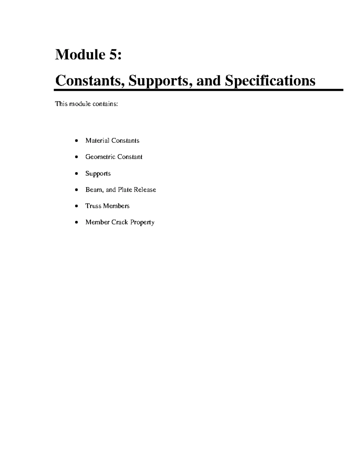 Module 4 - Basic Staad Pro - Module 4: Properties This module contains ...