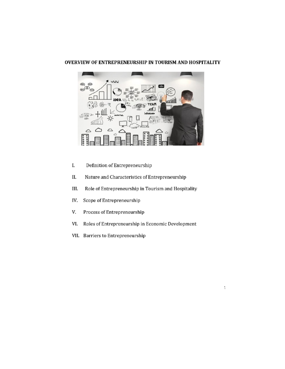 ENTH311 - Overview of Entrepreneurship in Tourism & Hospitality - Studocu
