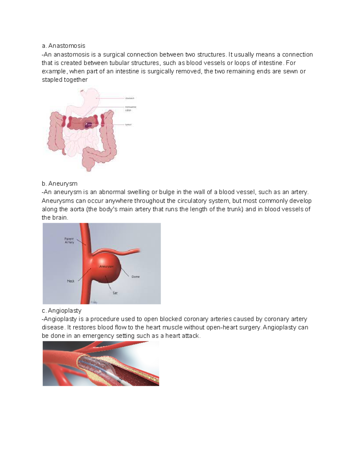 Peripheral Vascular Disorder 42 - a. Anastomosis -An anastomosis is a ...