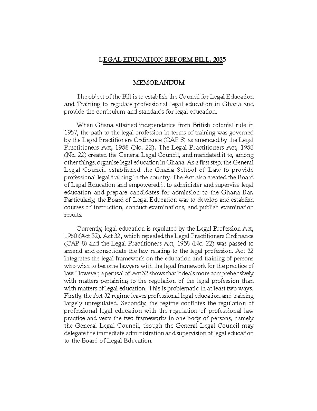 Legal Education Reform Bill, 2025: Comprehensive Overview and Analysis ...