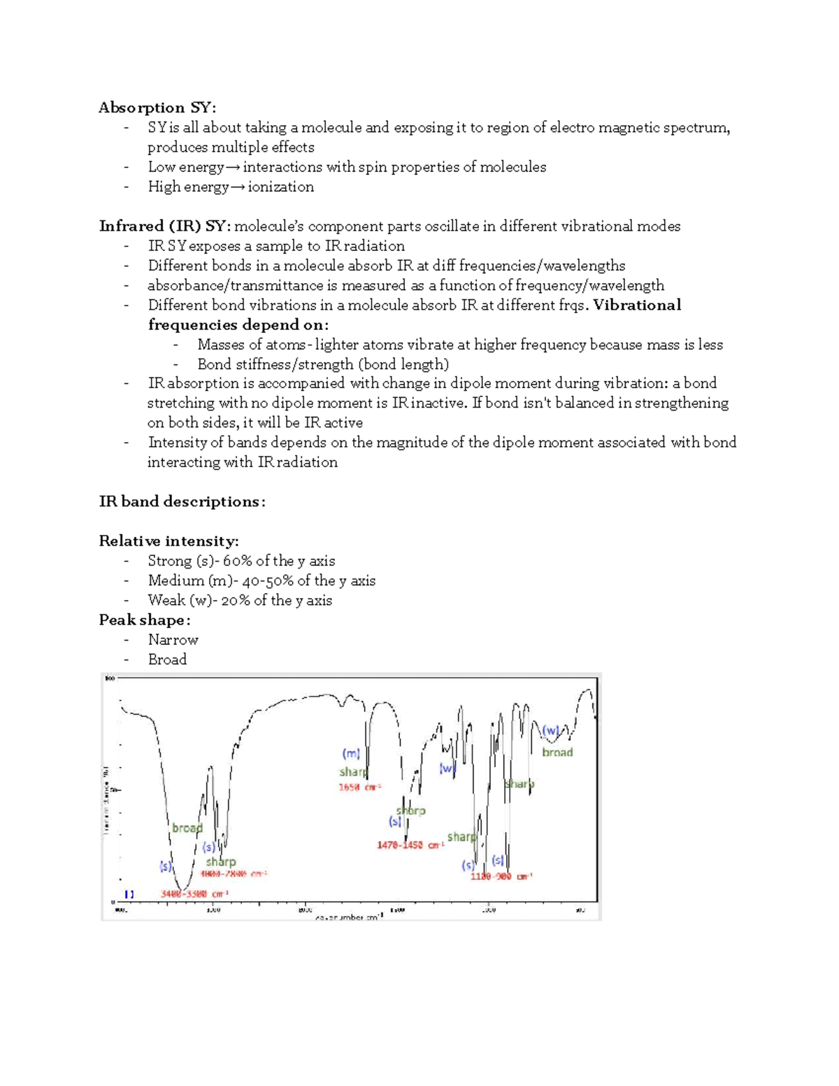 Lec. 6: IR & NMR Spectroscopy - Key Concepts and Analysis - Studocu