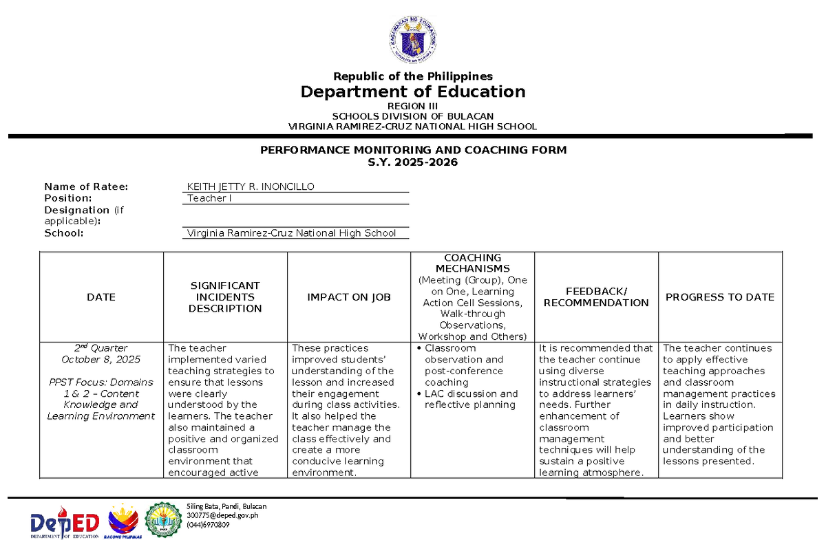 PMCF-Q2: Performance Monitoring & Coaching Form for Keith Jetty R ...