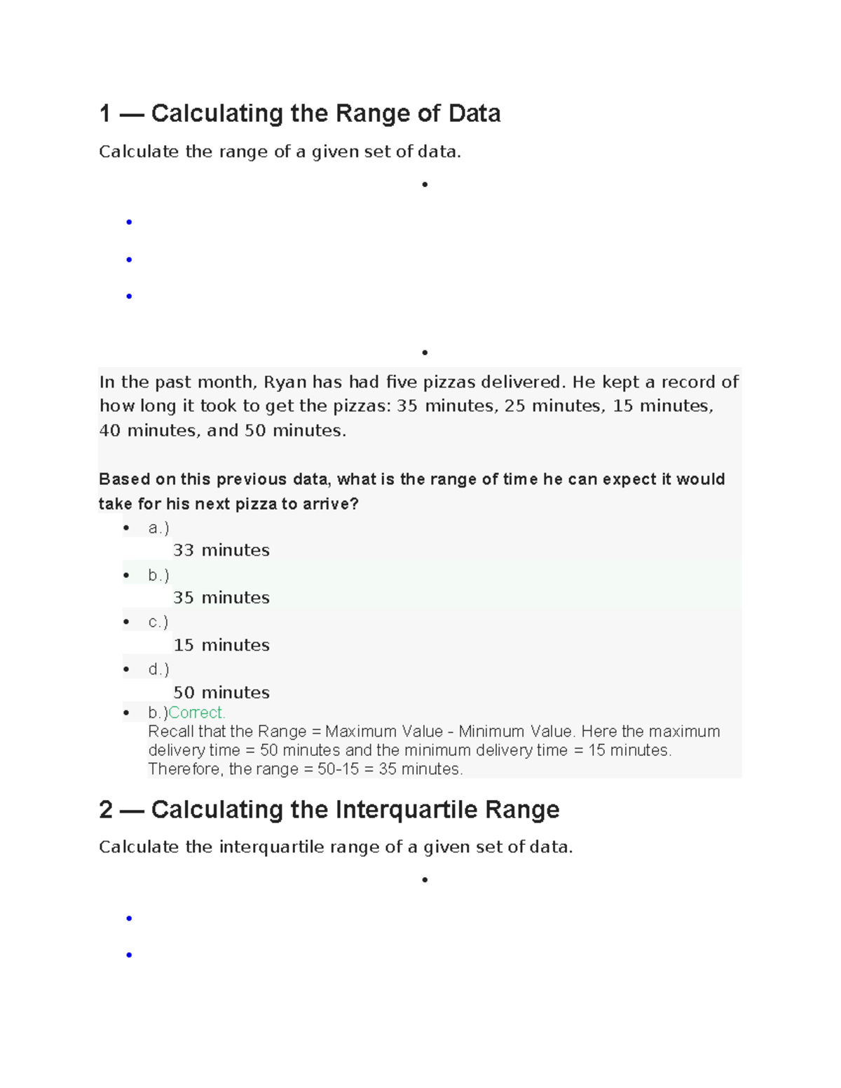 Unit 1 Challenge 3 Variable and Coorelation - 1 — Calculating the Range ...