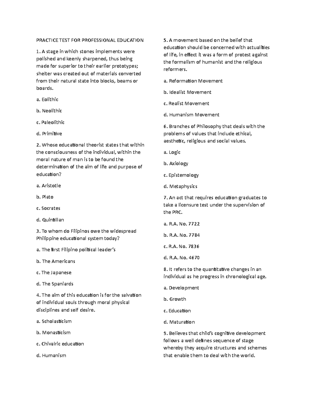 Profed 3 - Comprehensive Reviewer for Professional Education Exams ...