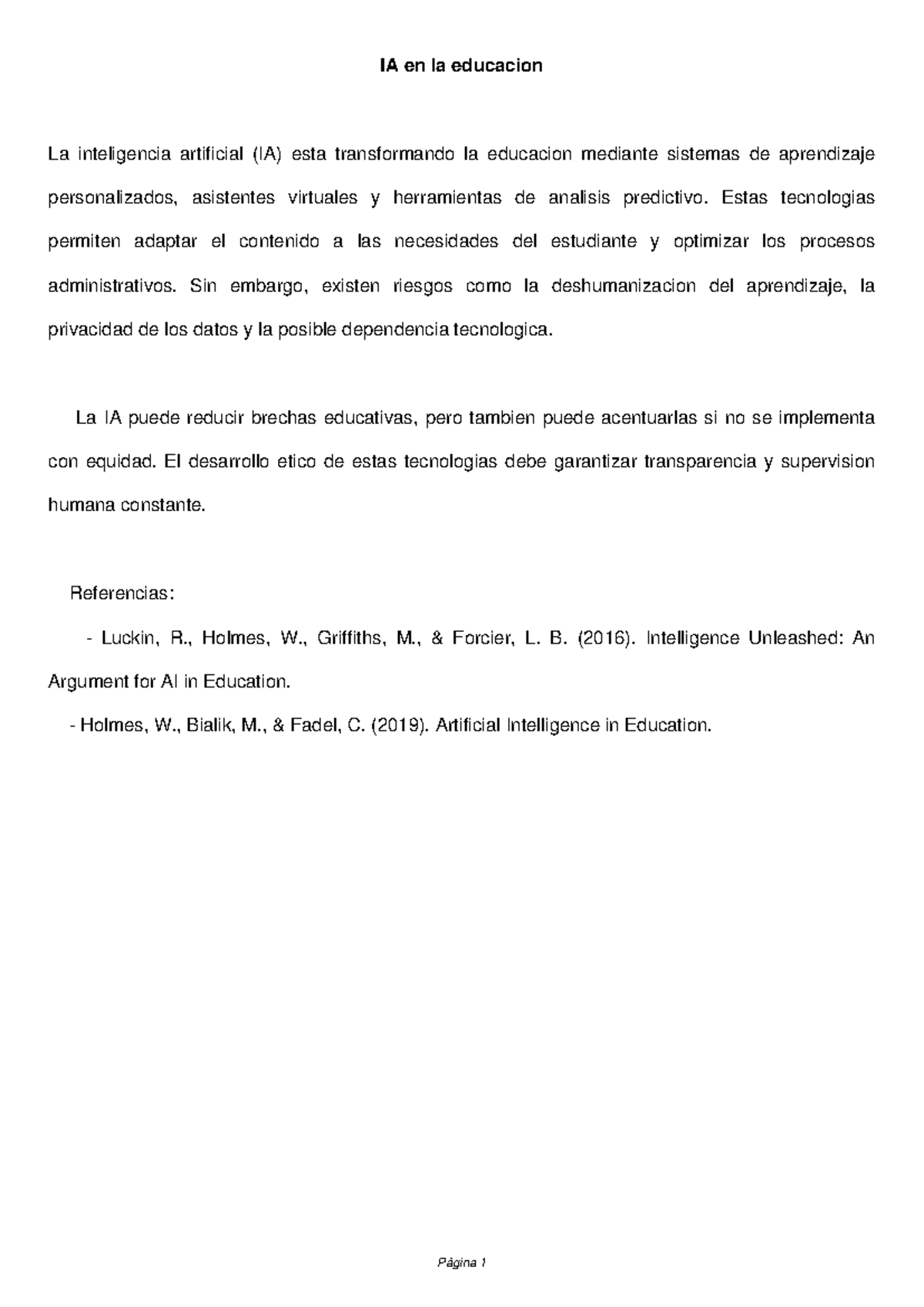 Tema 1: IA en la Educación y su Impacto en el Aprendizaje Personalizado ...
