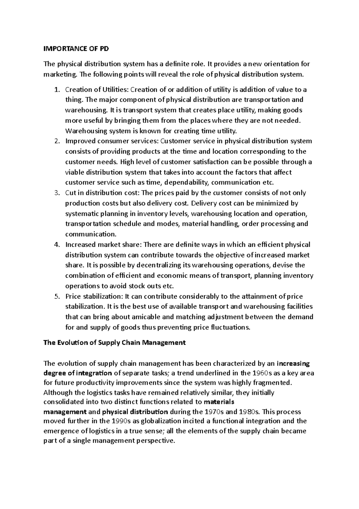 supply chain notes - Lecture notes 1 - Bba - IPU - Studocu