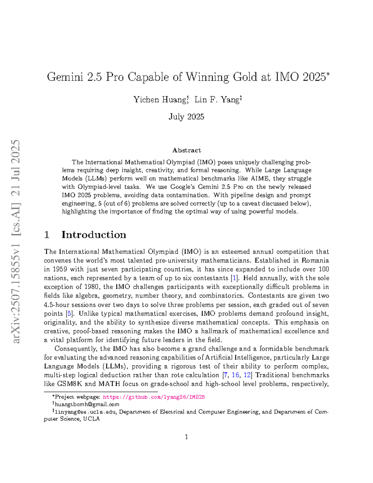 Gemini 2.5 Pro: Winning Gold at IMO 2025 with AI Insights - Studocu