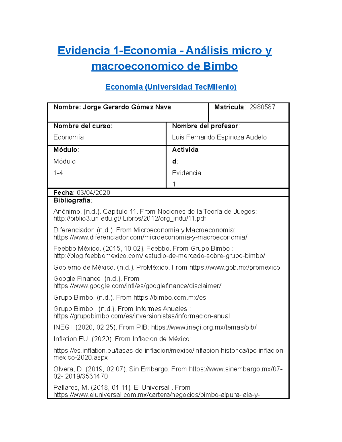 Evidencia 2 Analisis Microeconomico y Microeconomico de bimbo-Jorge ...