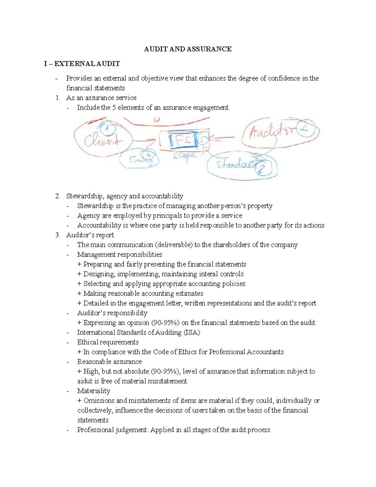 F8 ACCA Audit and Assurance I: Key Concepts and Processes - Studocu
