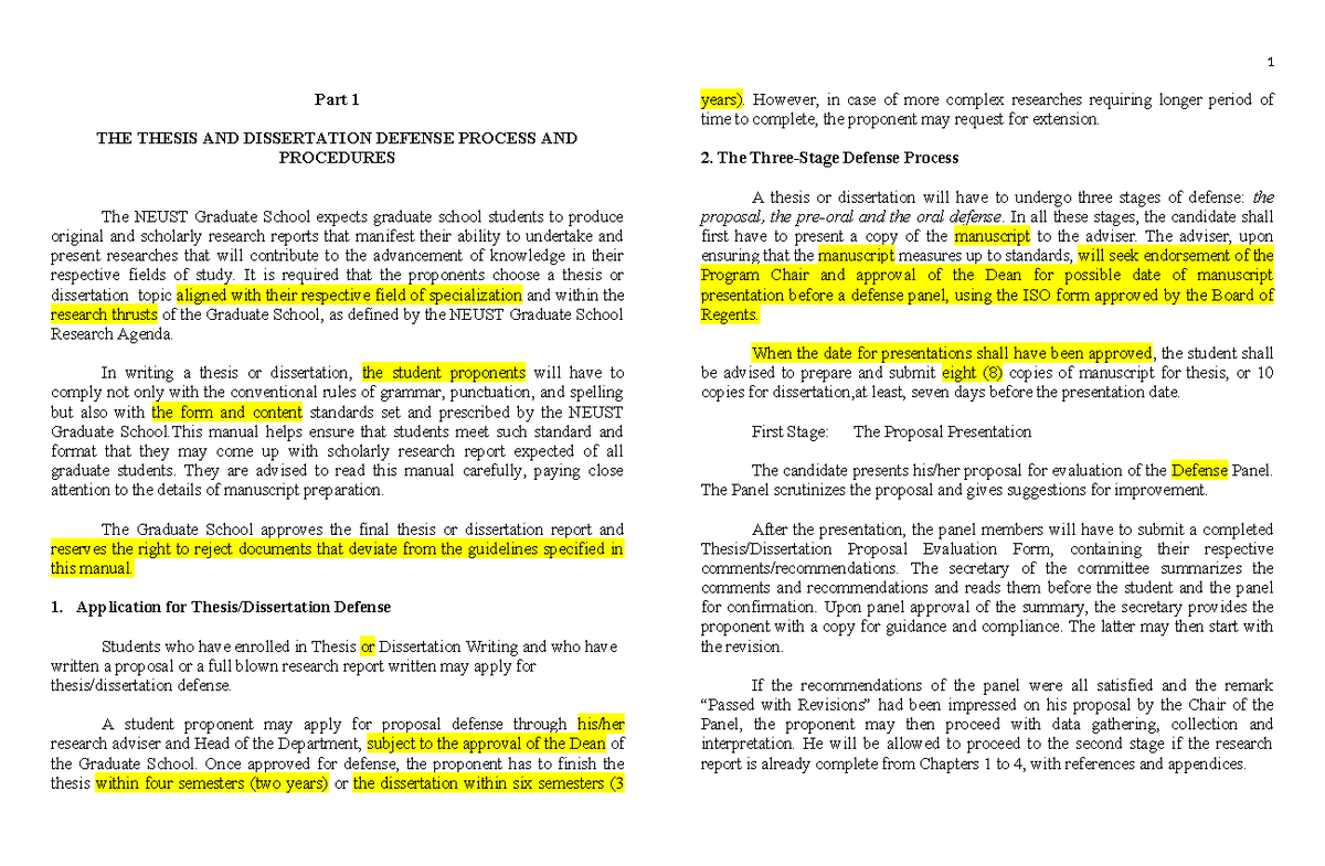Thesis/Dissertation Formatting Guide for NEUST Graduate School - Studocu