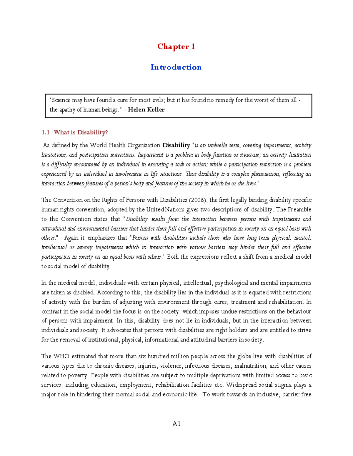 Disability Introduction: Exploring Definitions, Models, and Statistics ...
