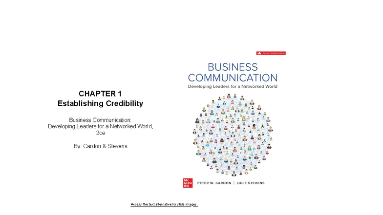 CH1 - Establishing Credibility in Business Communication - Studocu