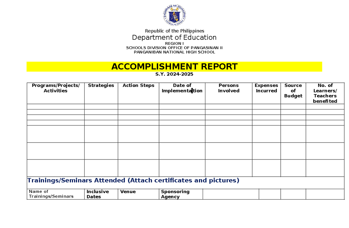 Accomplishment-Report-template - Document Preview