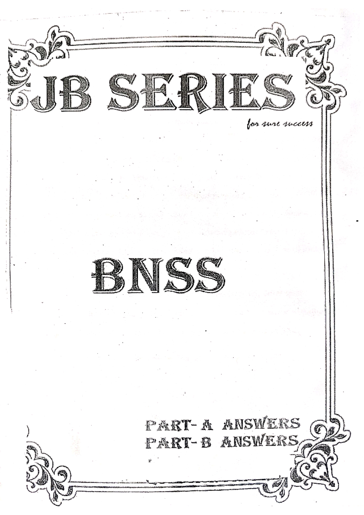 BNSS JB Series: Comprehensive Study Notes for Exam Success - Studocu