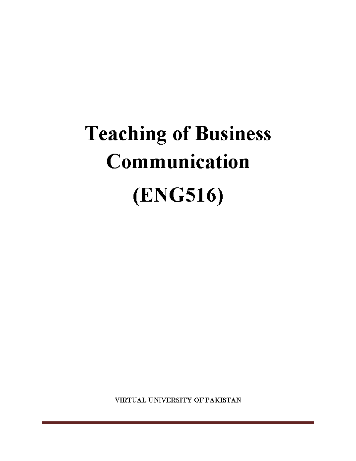 ENG516 Lecture Notes on Business Communication Essentials - Studocu