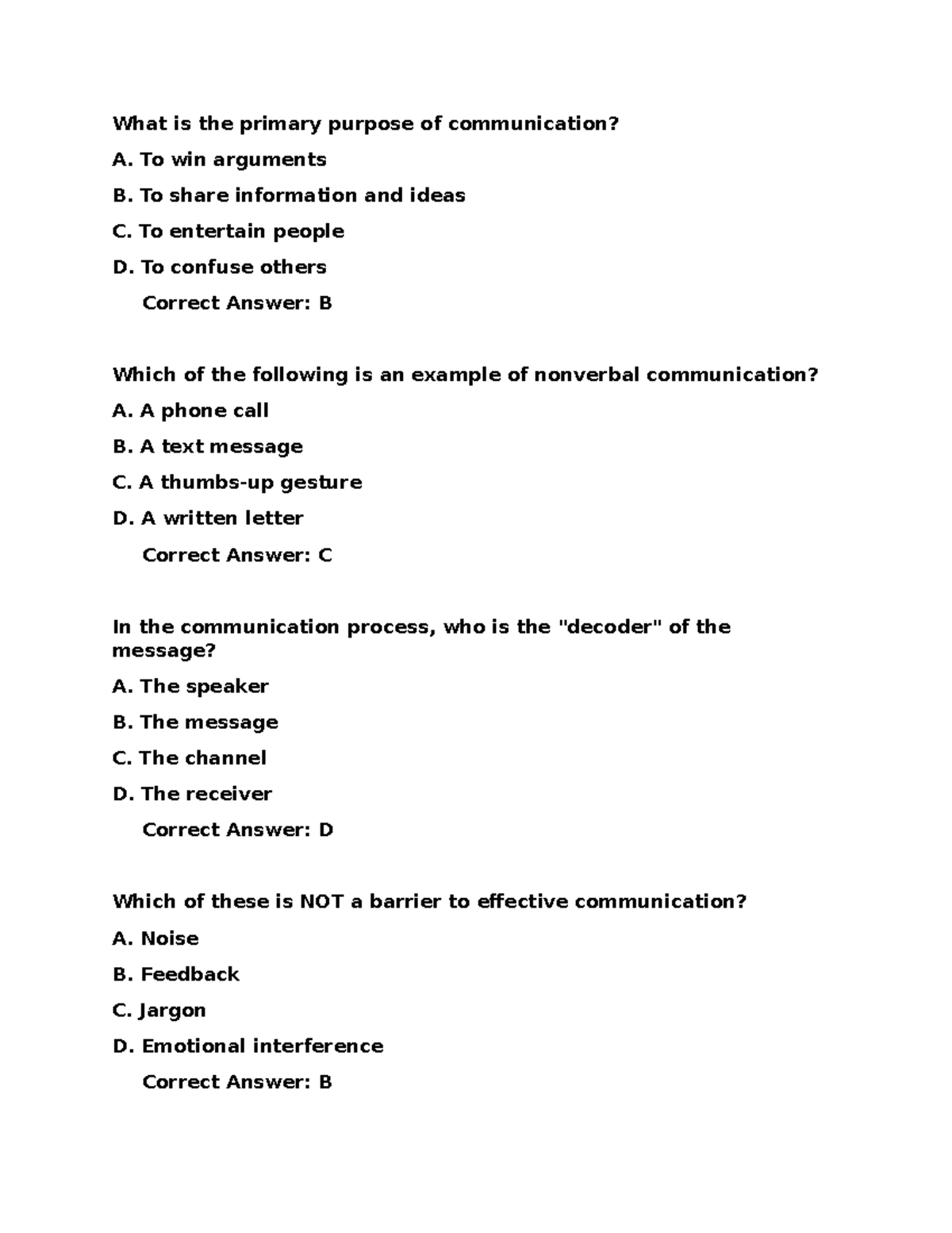 Speech Communication Quiz: Key Concepts and Definitions - Studocu