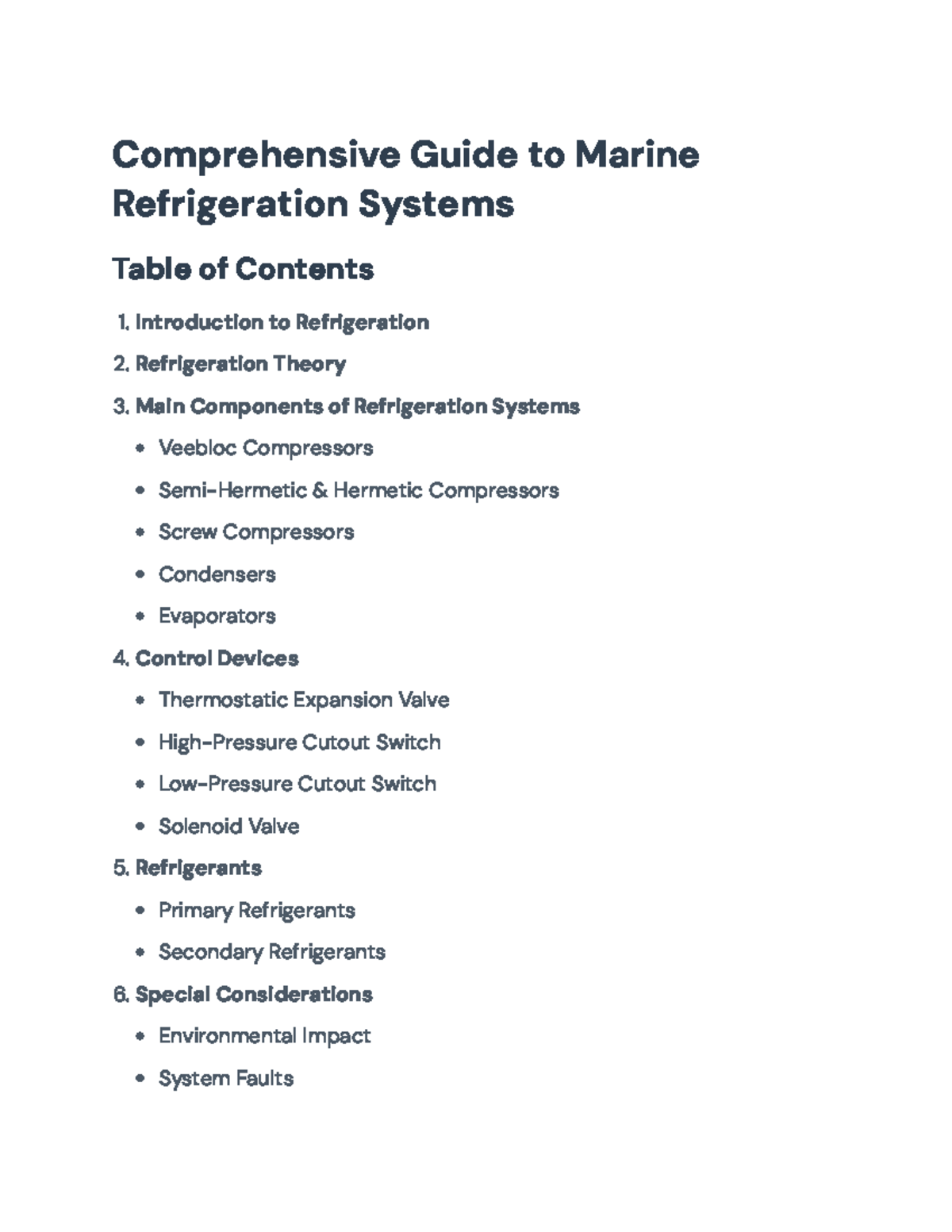 Comprehensive Guide to Marine Refrigeration Systems and Maintenance ...
