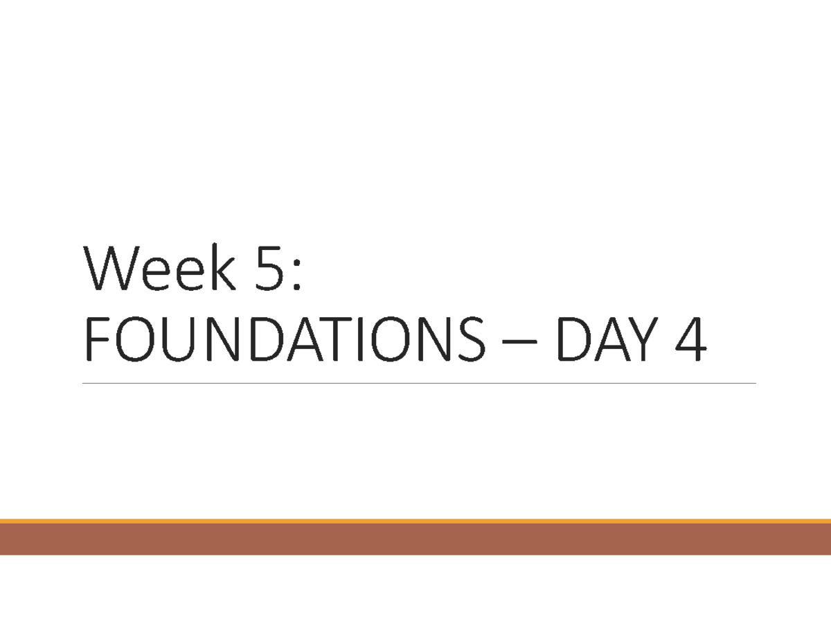 Week 5: FOUNDATIONS DAY 4 - Apply It! Essay Guidelines - Studocu