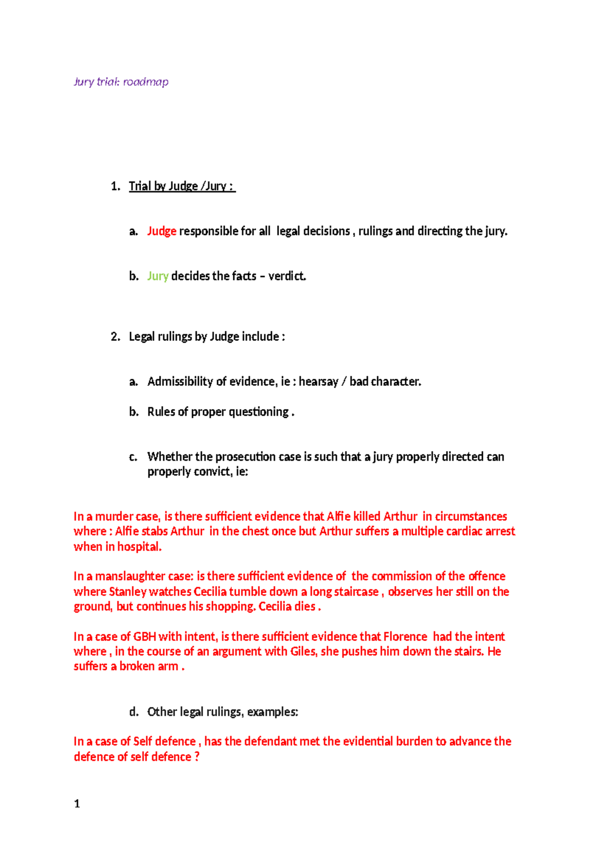 Jury Trial Roadmap: Key Legal Rulings and Considerations - Studocu