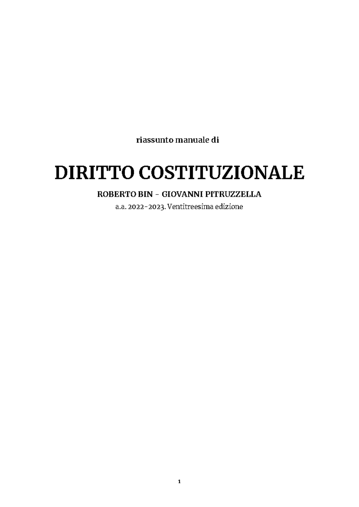 diritto costituzionale bin pitruzzella pdf