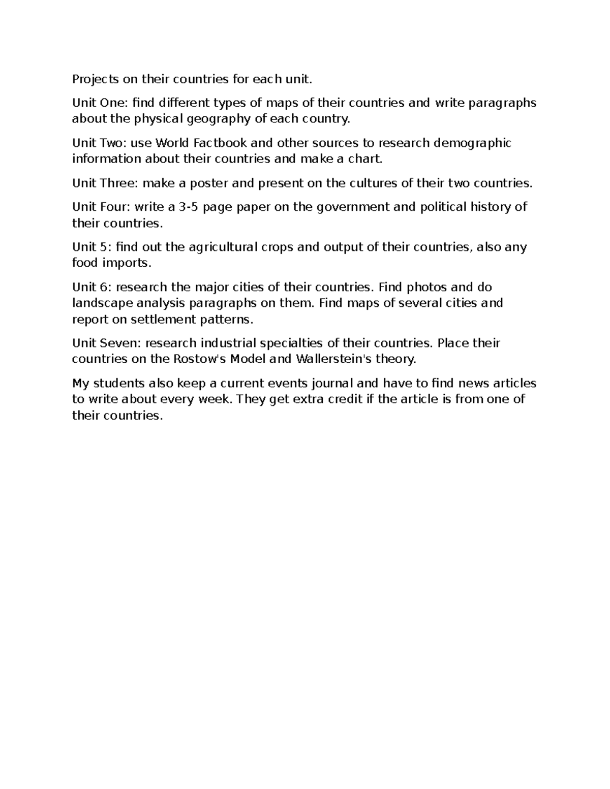 AP Human Geography Culture Project Overview and Guidelines - Studocu