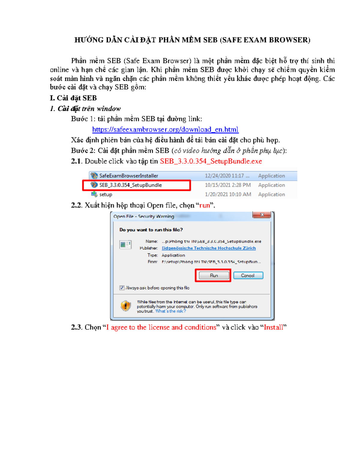 Hướng Dẫn Cài Đặt SEB (Safe Exam Browser) Cho Thí Sinh Thi Online - Studocu