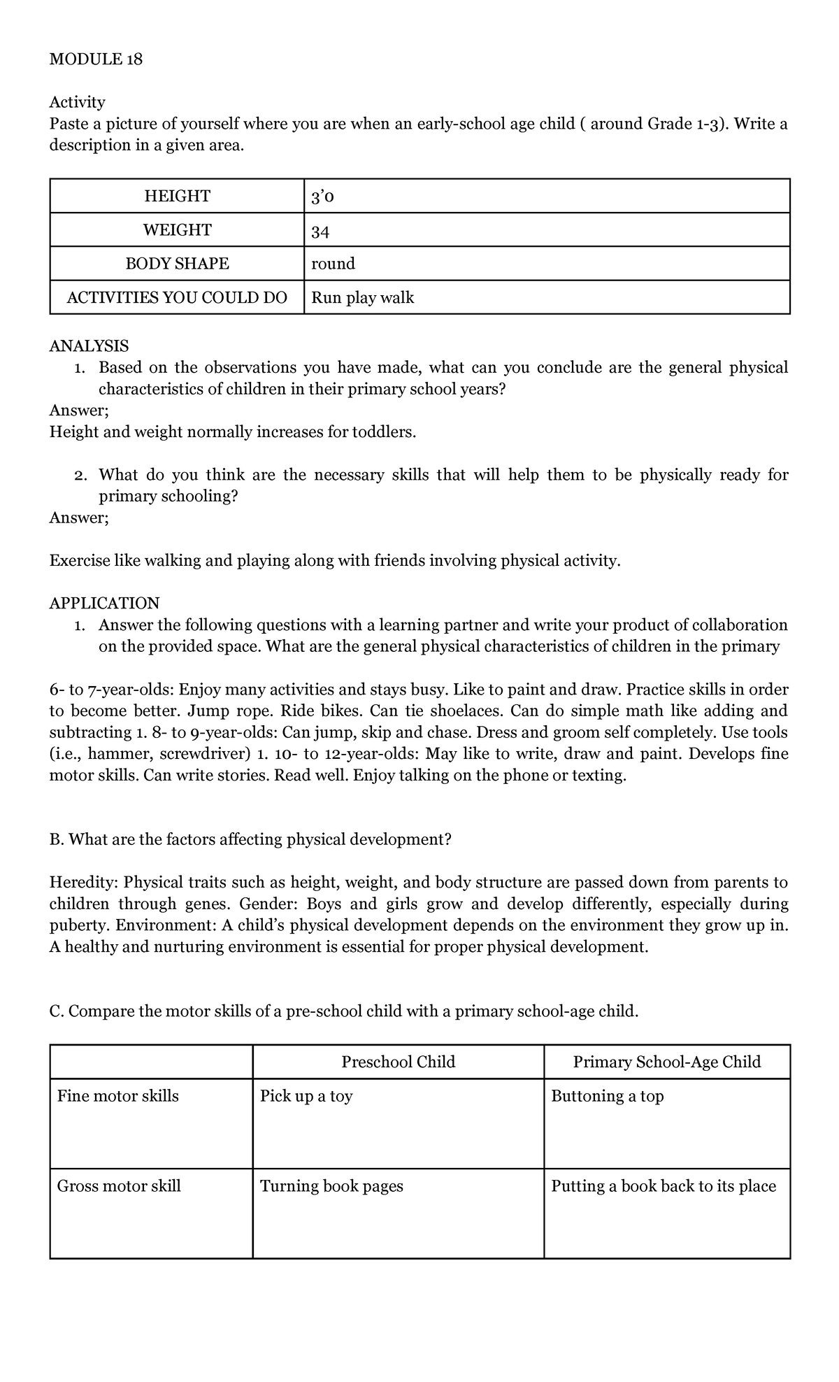 Ped-18 - module - MODULE 18 Activity Paste a picture of yourself where ...