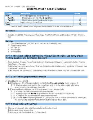 Week 7 Bios 255 Week 7 Respiratory System Physiology Lab May21 - Week 7 