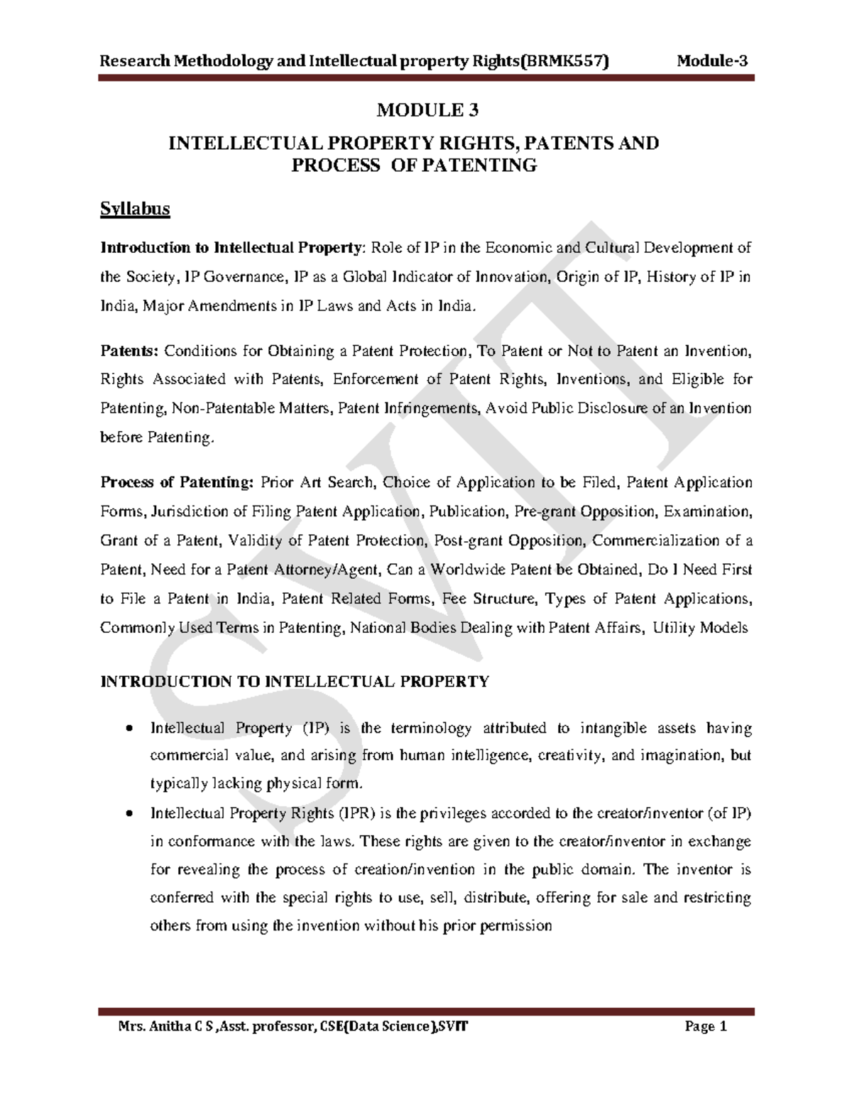 Research Methodology and Intellectual Property Rights (BRMK557 ...