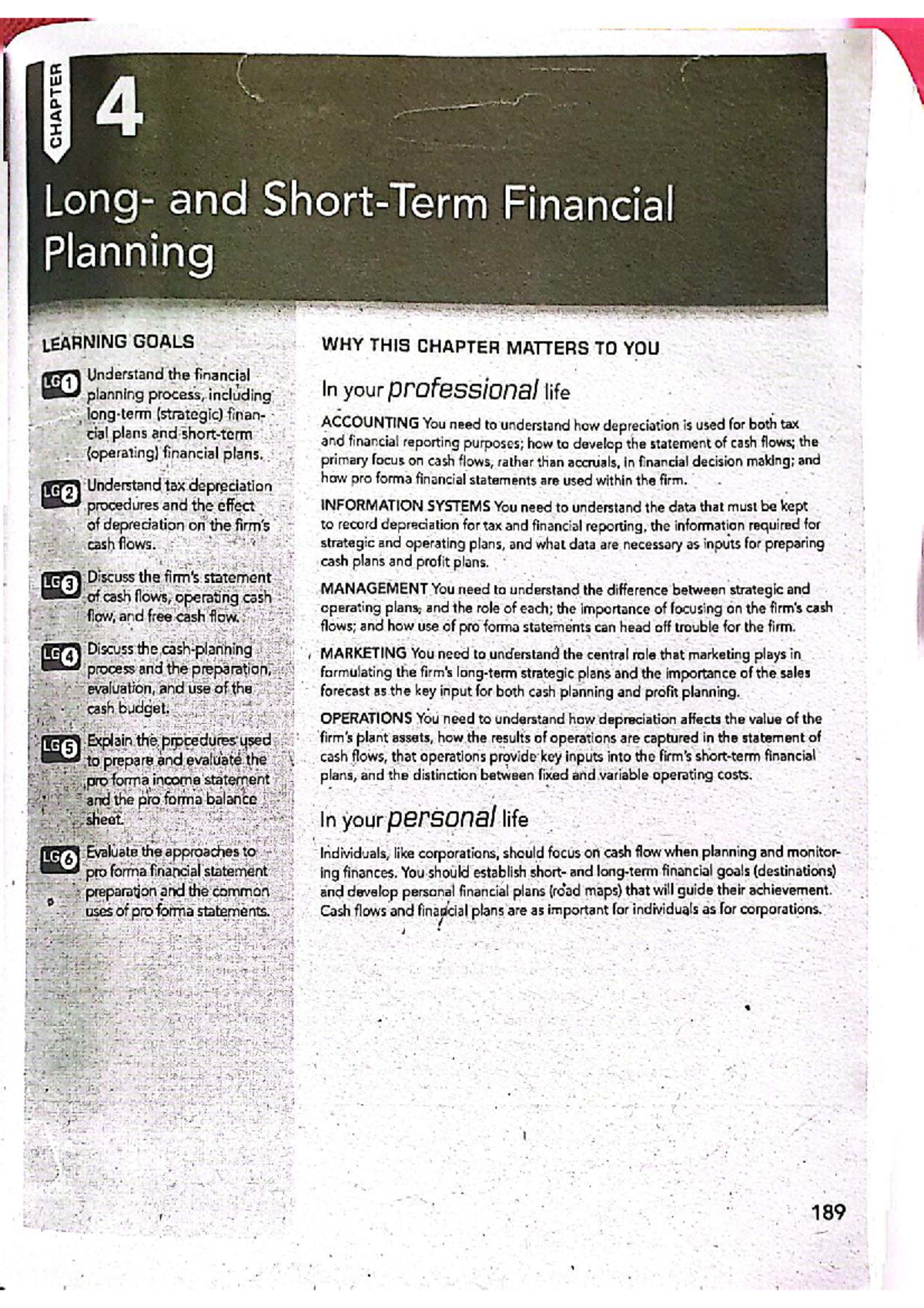 CHAPTER 4: Financial Planning and Cash Management Strategies - Studocu
