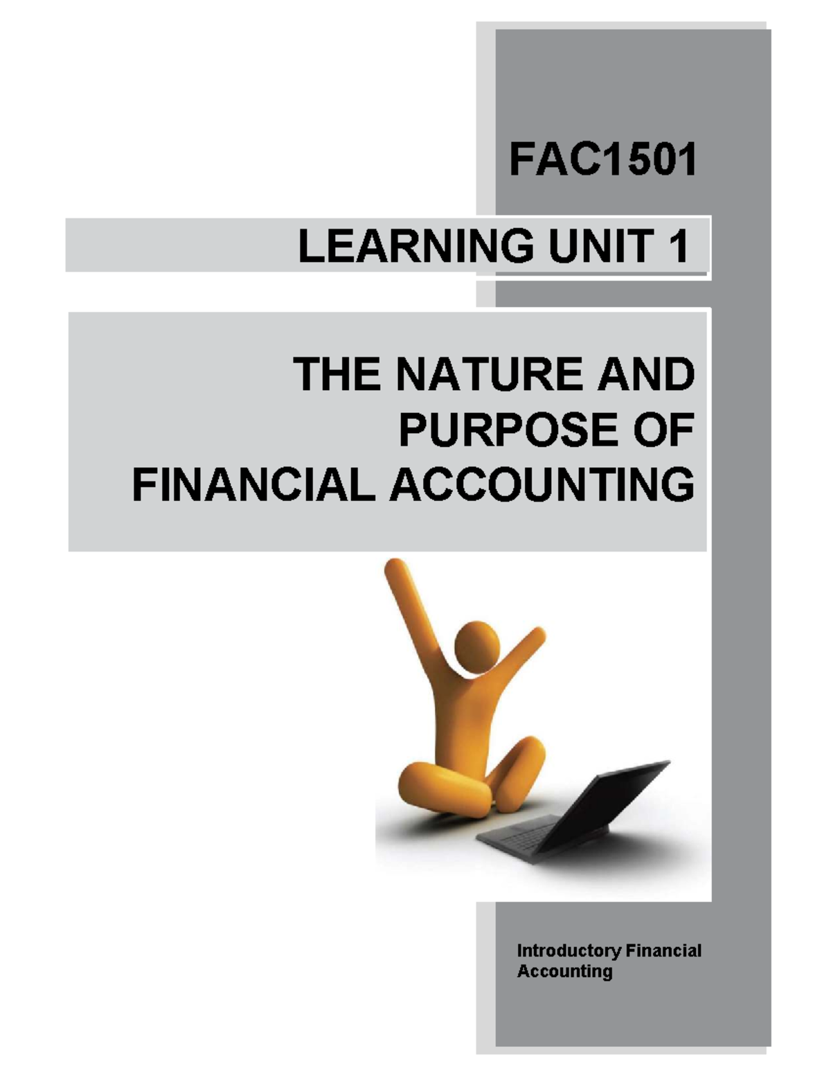 FAC1501 Study Guide 2023: Learning Unit 1 - Financial Accounting ...