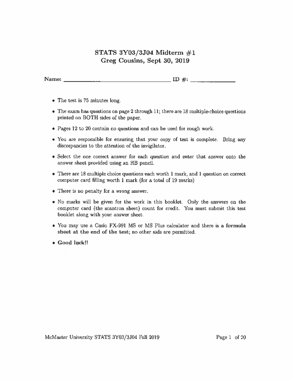2019 Midterm 1 Solutions and Answer Key - Studocu
