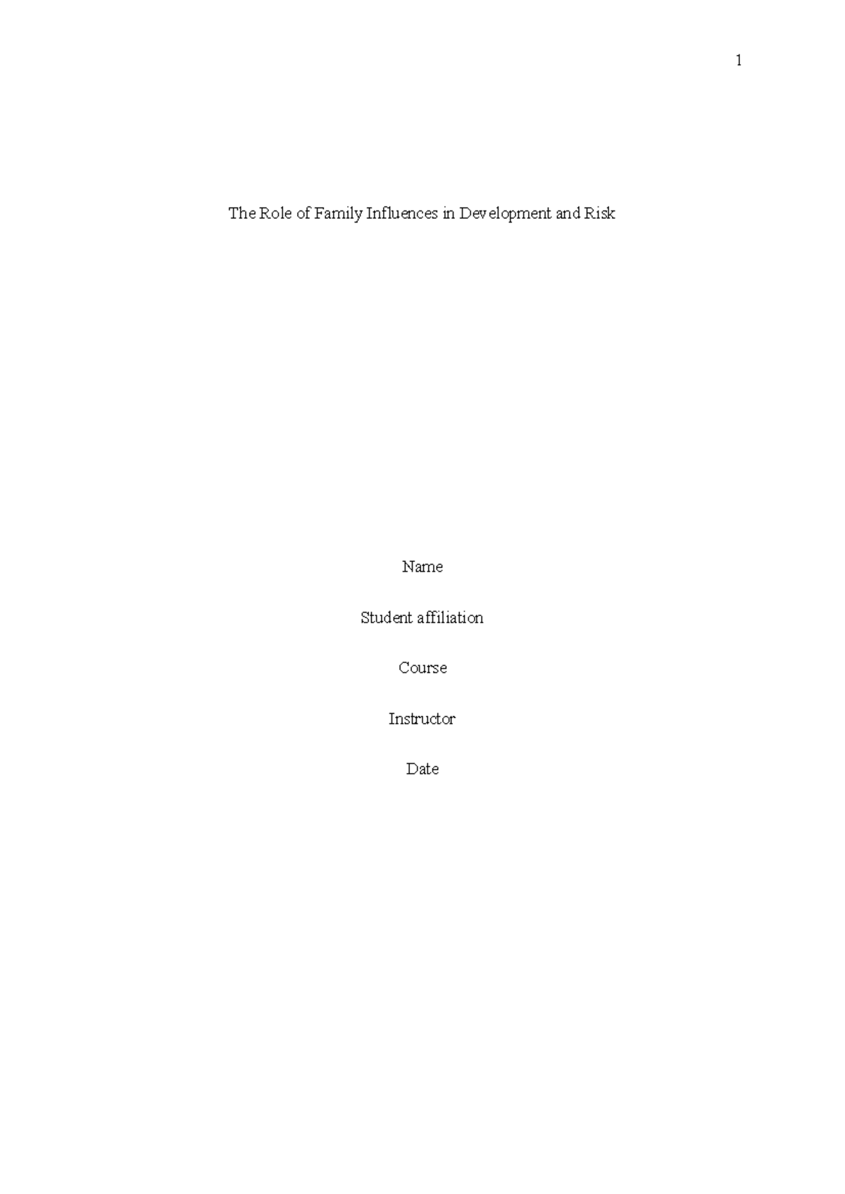 The Impact of Family Influences on Child Development and Alcoholism ...