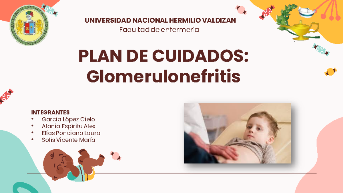 PAE Glomerulonefritis: Plan de Cuidados para Niño de 6 Años - Studocu