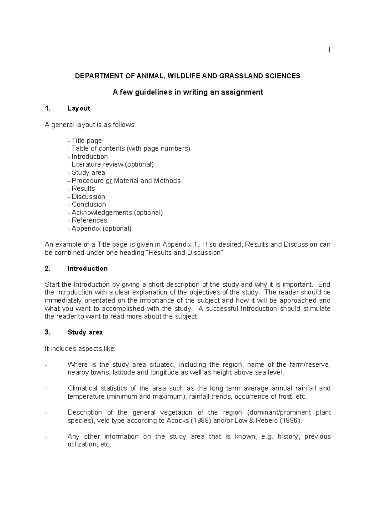 Assignment Guidelines for ANW 101: Writing a Scientific Paper - Studocu