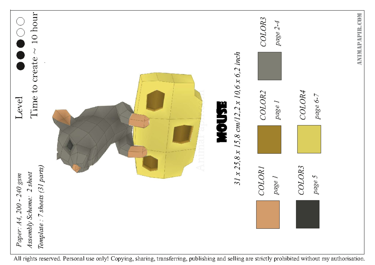 DIY Mouse Papercraft Assembly Guide - Studocu