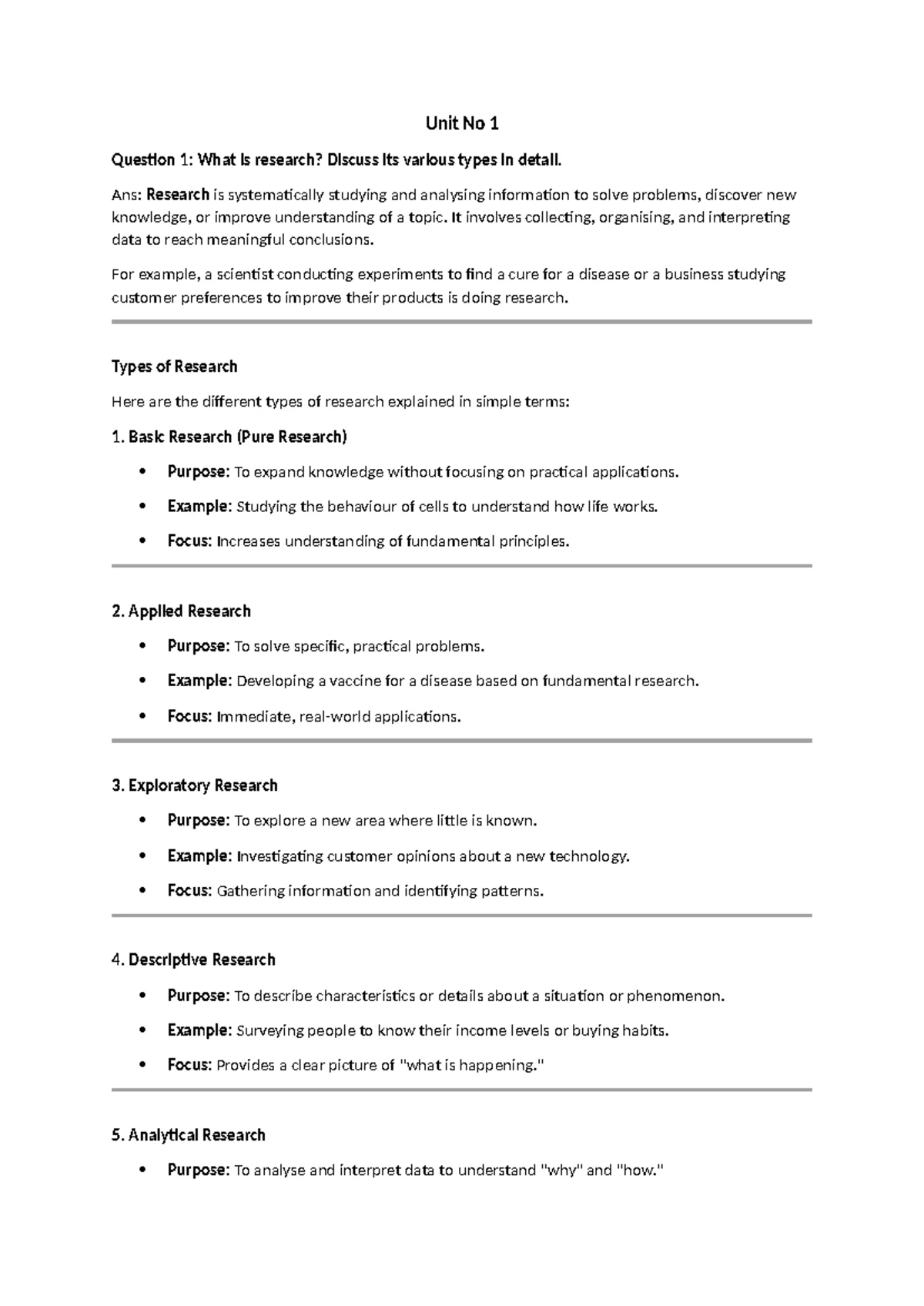 Unit No 5 - notes - Unit No 5 1. What is data analysis? Discuss its ...