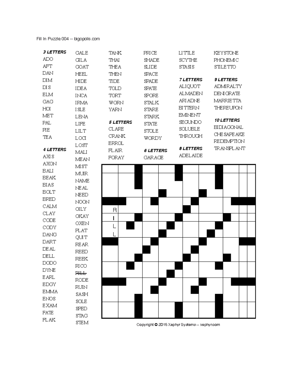 Big Opolis Fill-it-in Puzzles - Fill In Puzzle 004 - bigopolis 3 LETTERS ADO AFT DAN DIM DIS ELM GAG - Studocu for Fill It Ins Puzzles Printable Free